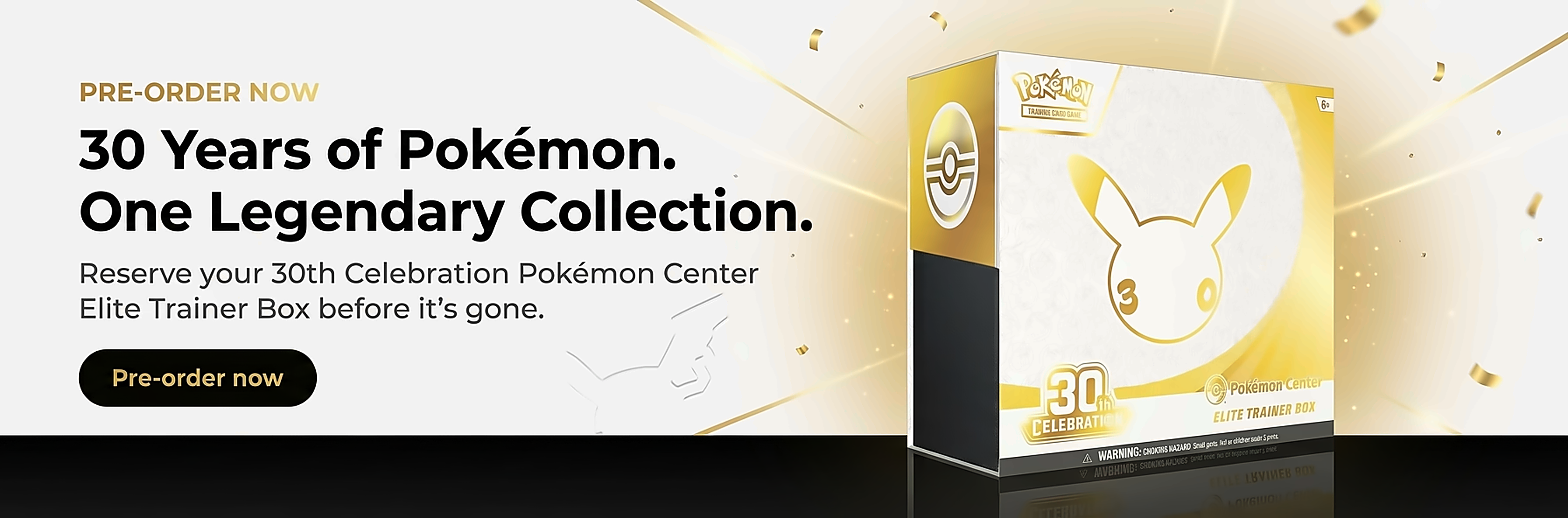 Pre-order the Pokémon 30th Celebration Pokémon Center Elite Trainer Box at Vaulted